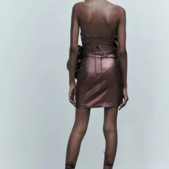 ZARA VOLUMINOUS FLORAL DRESS - Picture 7 of 10